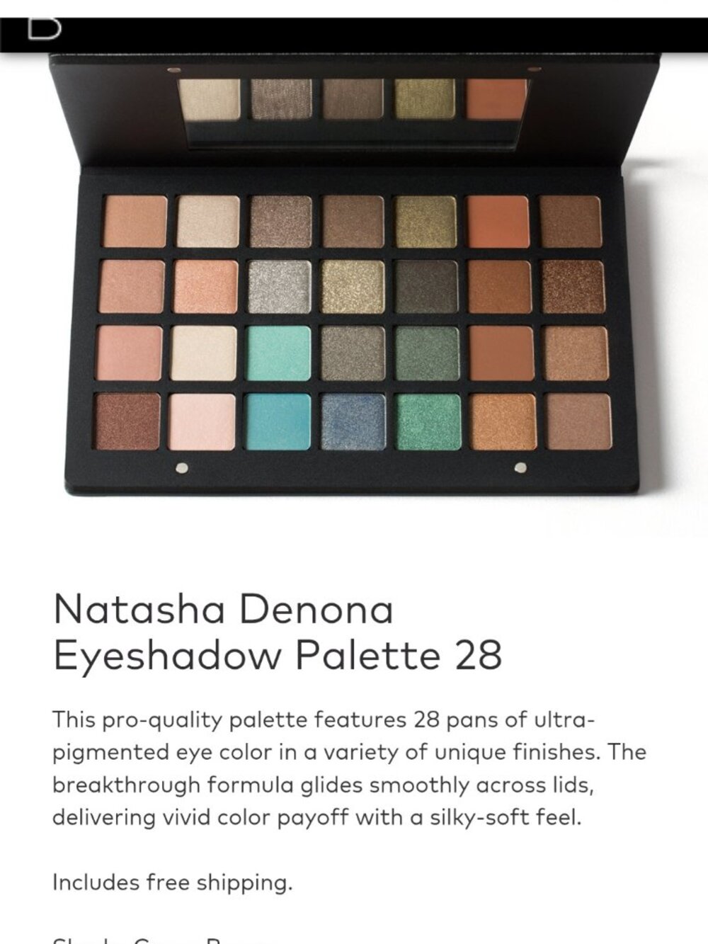 Natasha Denone Eyeshadow Palette 28 BNIB